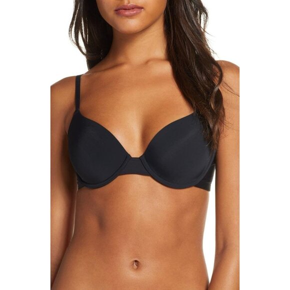 🆕 NATORI Minimal Contour Underwire  Convertible T-Shirt Bra 36DDD Black #711229 - Picture 1 of 12